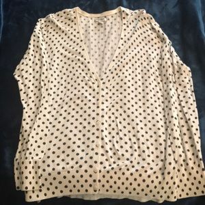 Preppy polka dot cardigan
